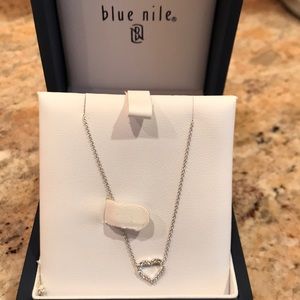 Heart Diamond Pendant in 14K white gold